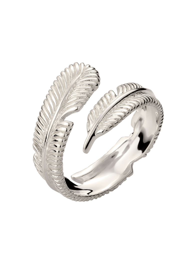 Kuzzoi Cincin Ring Perak 925 Pria Feather