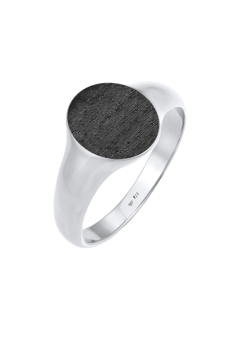 Kuzzoi Cincin Ring Perak 925 Oxidized Pria Signet Timeless