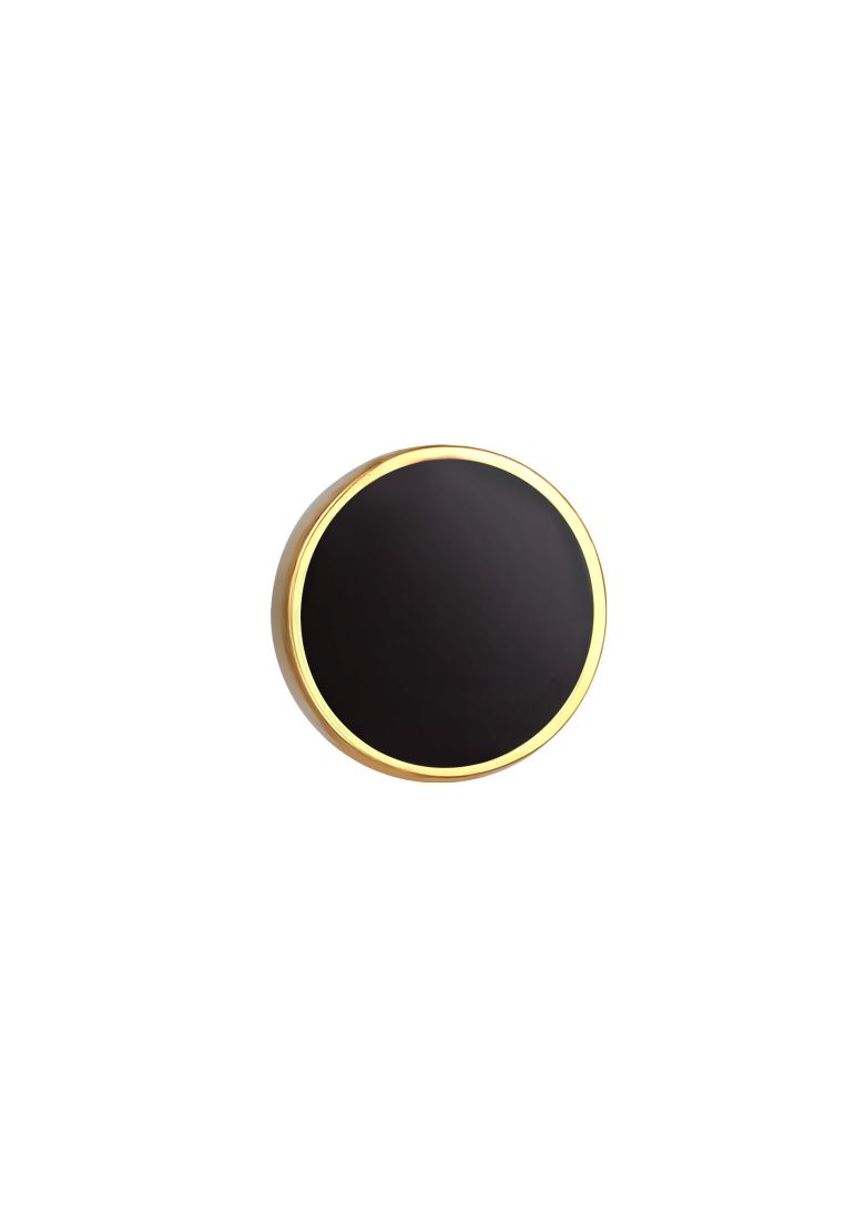 Kuzzoi Anting Stud Earrings Perak 925 Lapis Emas Pria Bulat Enamel