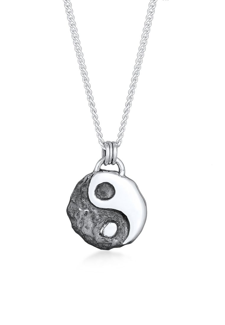 Kuzzoi Kalung Necklace Perak 925 Pria Yin Yang Classic Timeless