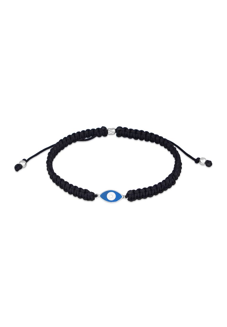 Kuzzoi Gelang Bracelet Perak 925 Pria Evil Eye Enamel Classic
