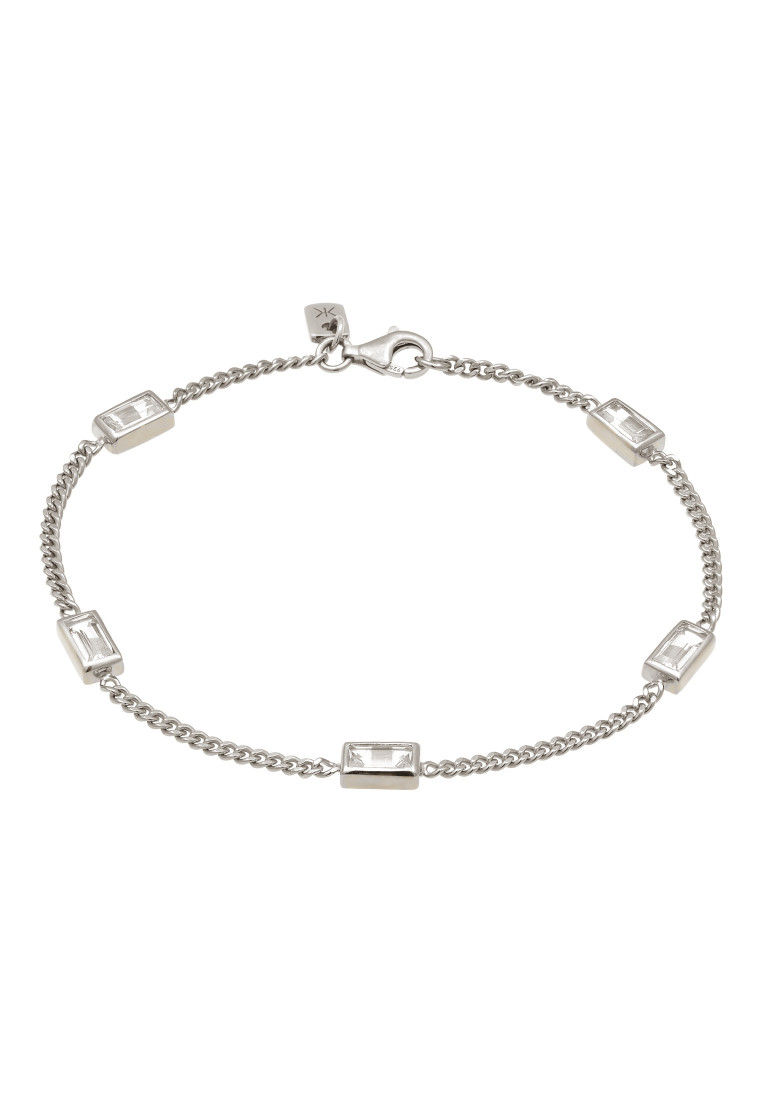 Kuzzoi Gelang Bracelet Perak 925 Pria Persegi Topas