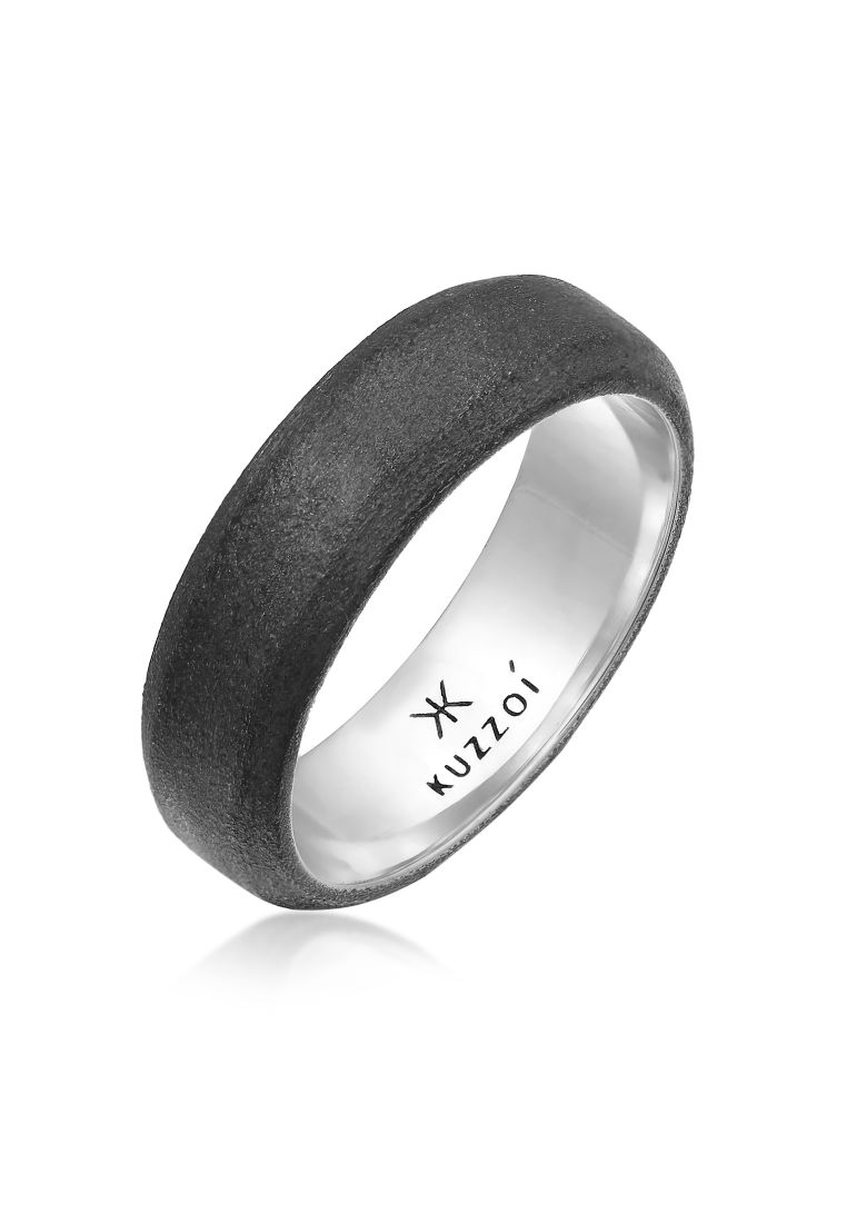 Kuzzoi Cincin Ring Perak 925 Oxidized Pria Classic Timeless Bold Handmade