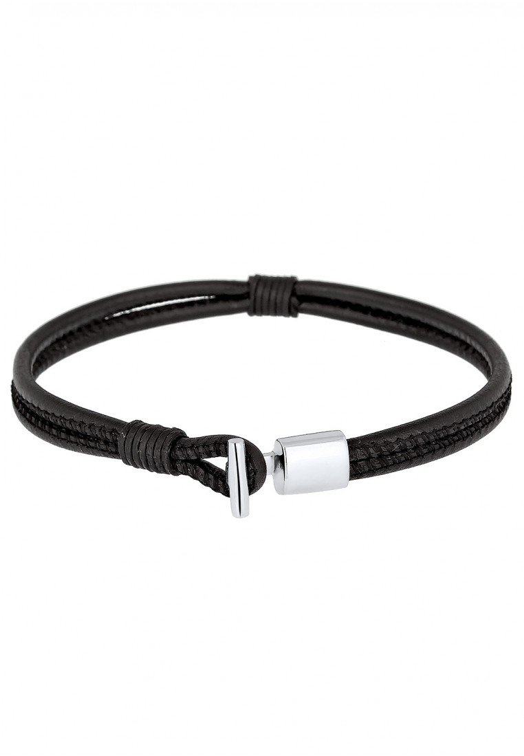 Kuzzoi Perhiasan Pria Perak Asli - Silver Gelang Hook