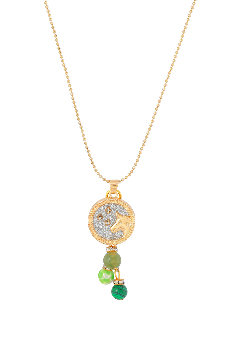 La Maison D’Evolette Taurus with Malachite, Moss Agate, Green Garnet