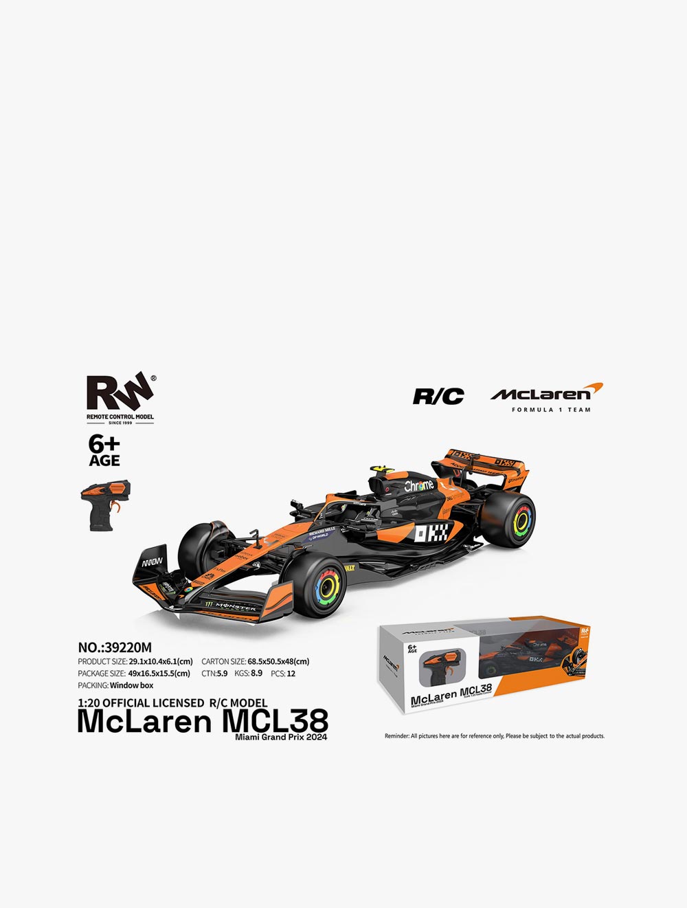 LA Toys RW 1:20 Scale 2.4Ghz Formula 1 Rc Car 
McLaren