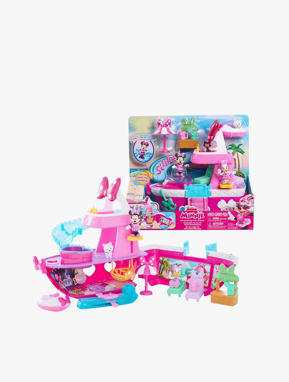 Disney Minnie Mouse Bowdazzling Yacht Playset - Mainan Kapal Pesiar dengan Figur Artikulasi - JPY88952
