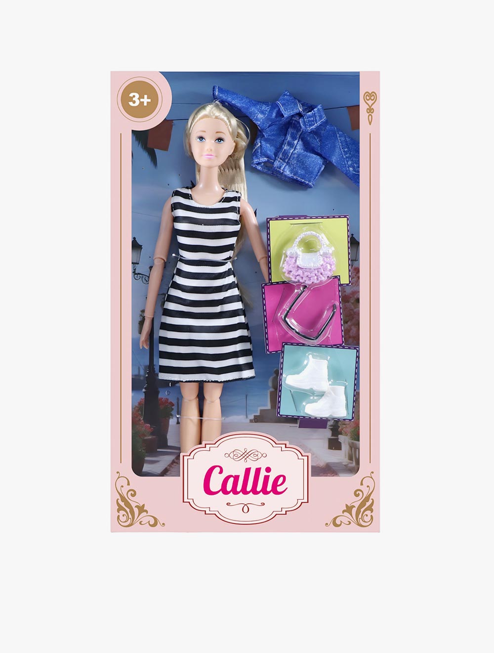 LA Toys CALLIE TRAVEL STRIPED DRESS - CA3WG116