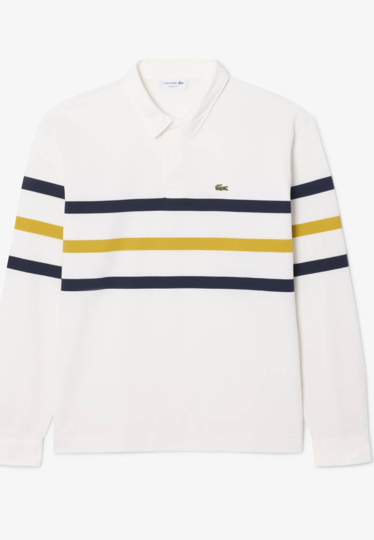 Lacoste Relaxed Fit Striped Piqué Rugby Polo Shirt