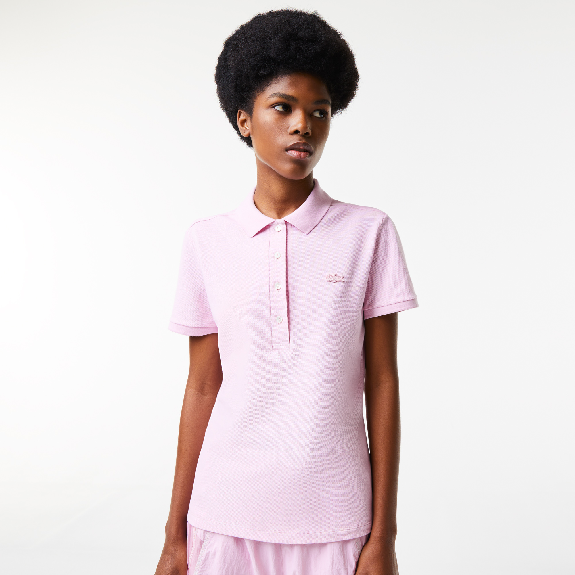 Lacoste Women's Lacoste Slim fit Stretch Cotton Piqué Polo Shirt - Pink