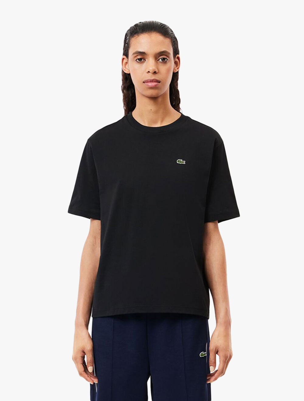 Lacoste Relaxed Fit Lightweight Cotton Pima Jersey T-shirt - Black