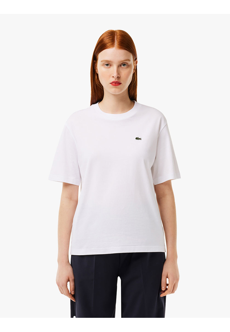 Lacoste Relaxed Fit Lightweight Cotton Pima Jersey T-shirt - White