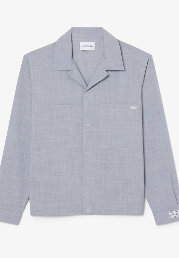 Lacoste Oversized Wool Blend Overshirt