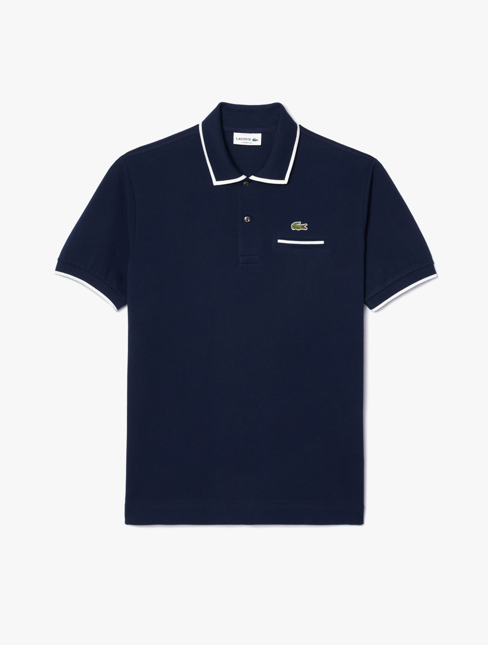 Lacoste Classic Fit Pocket Accent L.12.12 Polo Shirt - Blue