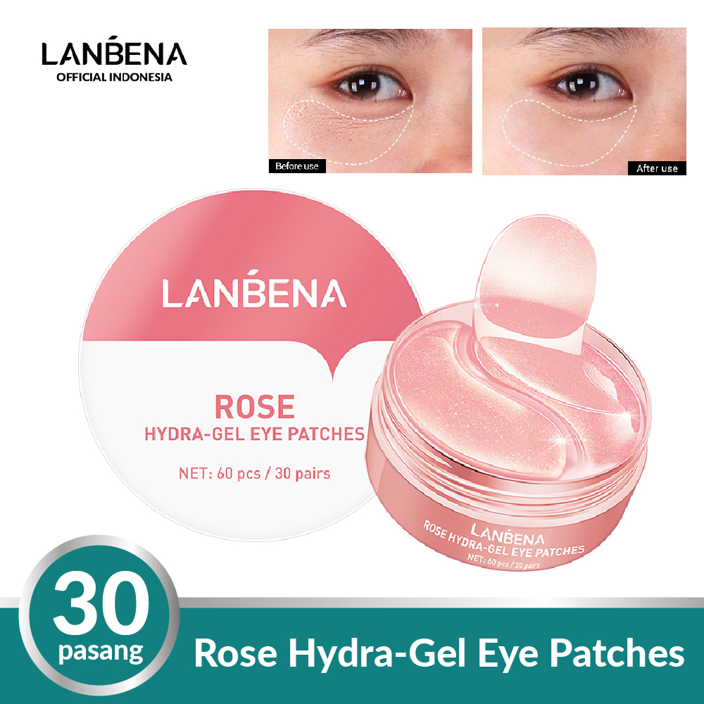 [BPOM] LANBENA Rose Hydra-gel Eye Mask/Patches - Menyegarkan (60 pcs)