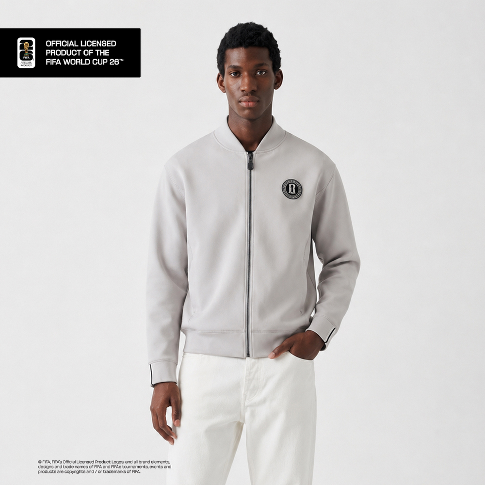 LARUSSO FIFA Collection - Jaket Bomber Pria Premium Official Fifa World Cup 2026 - Grey