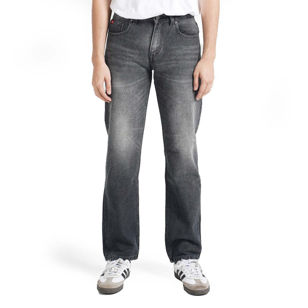 Lee Cooper Straight Fit Jeans Harry Worn Dark Black
