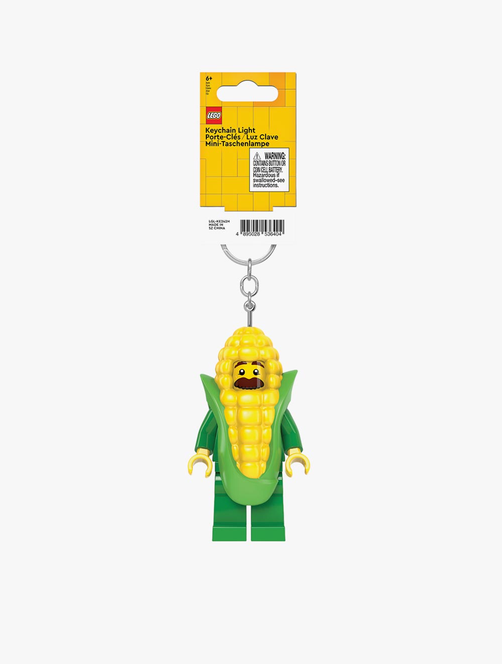 LEGO Minifigures Keychain Hang Tag Light Corn Cob Guy  - KE242H