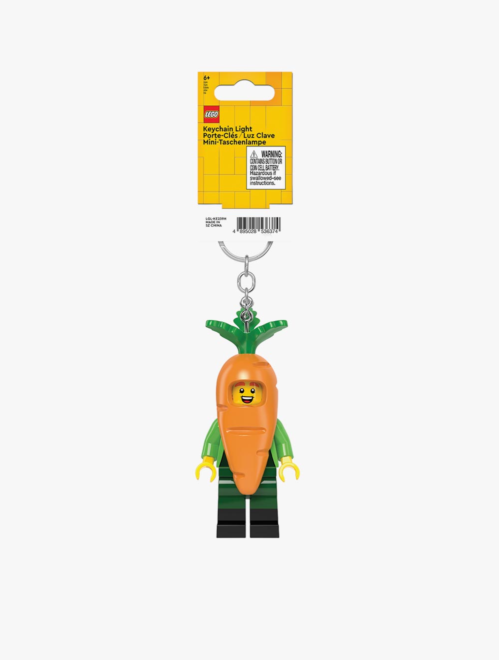 LEGO Minifigures Keychain Hang Tag Light Carrot Mascot - KE239H