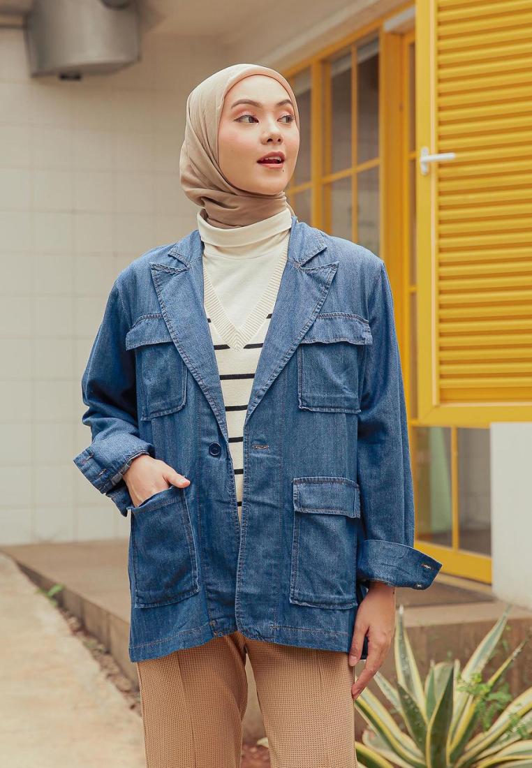 LEZAHRASIGNATURE Wina Denim Blazer