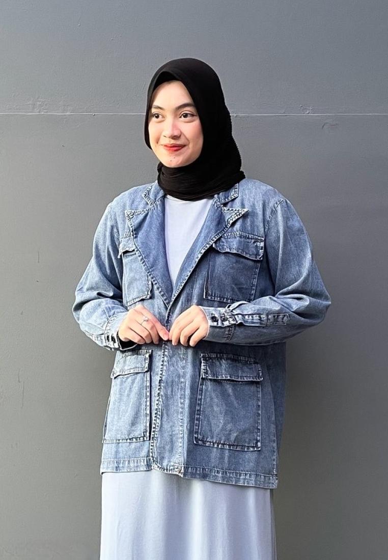 LEZAHRASIGNATURE Wina Denim Blazer