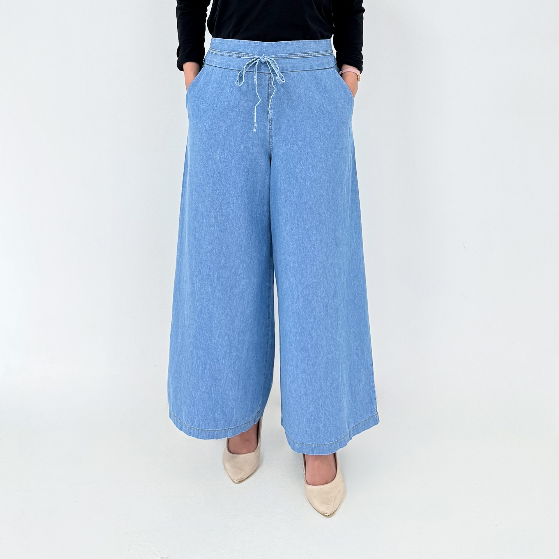 LEZAHRASIGNATURE Celana Panjang Wanita - KULOT DENIM ZAHRA