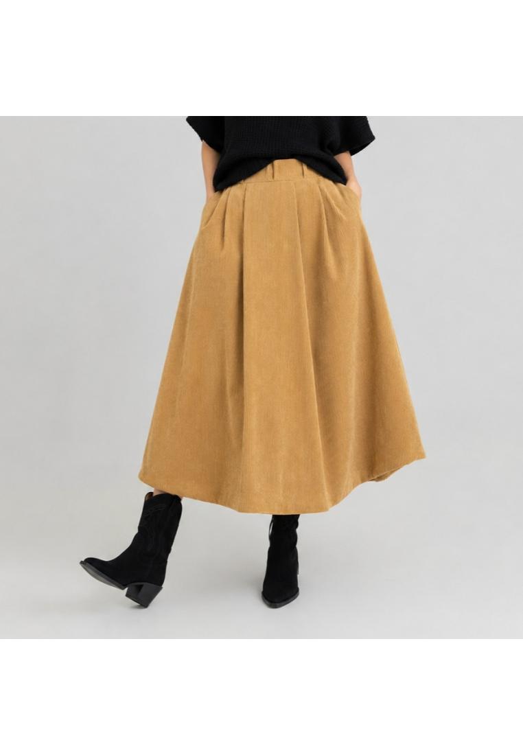 LEZAHRASIGNATURE Rok Maxi Wanita - Corduroy Vintage Skirt