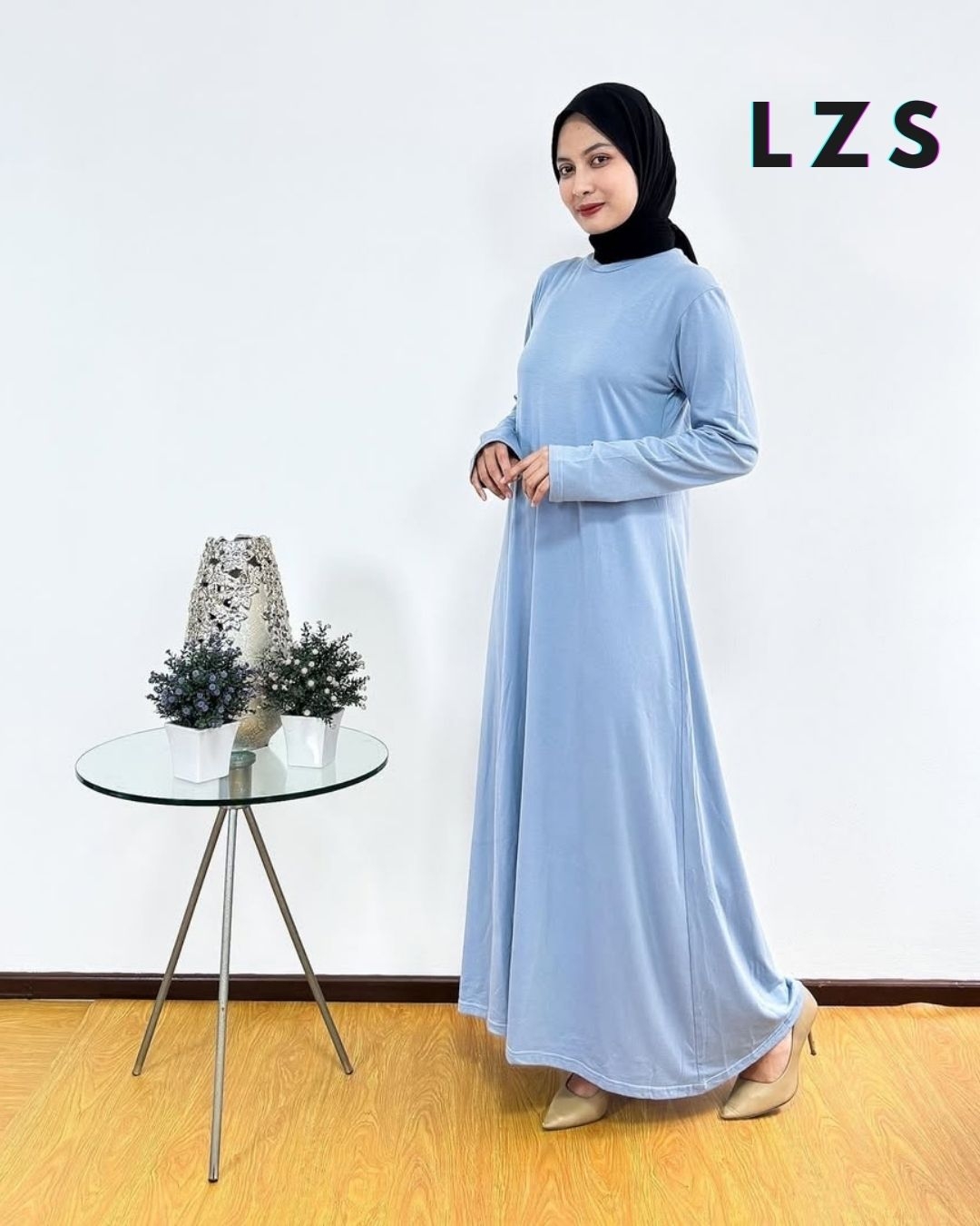 LEZAHRASIGNATURE Inner Gamis Sallamah - Dress Panjang Wanita Polos