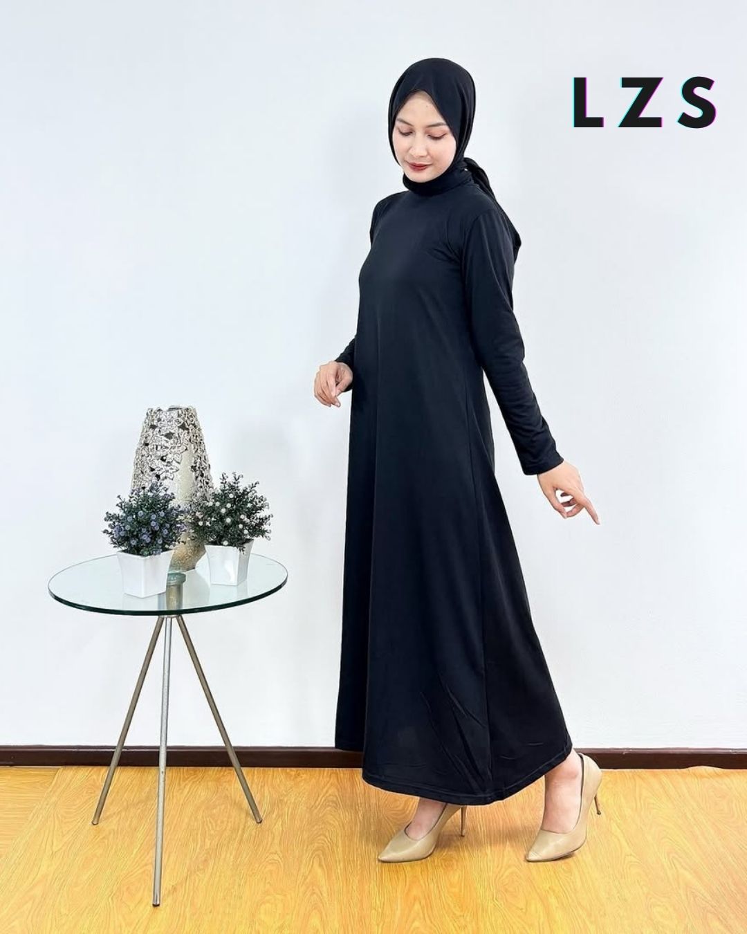 LEZAHRASIGNATURE Inner Gamis Sallamah - Dress Panjang Wanita Polos