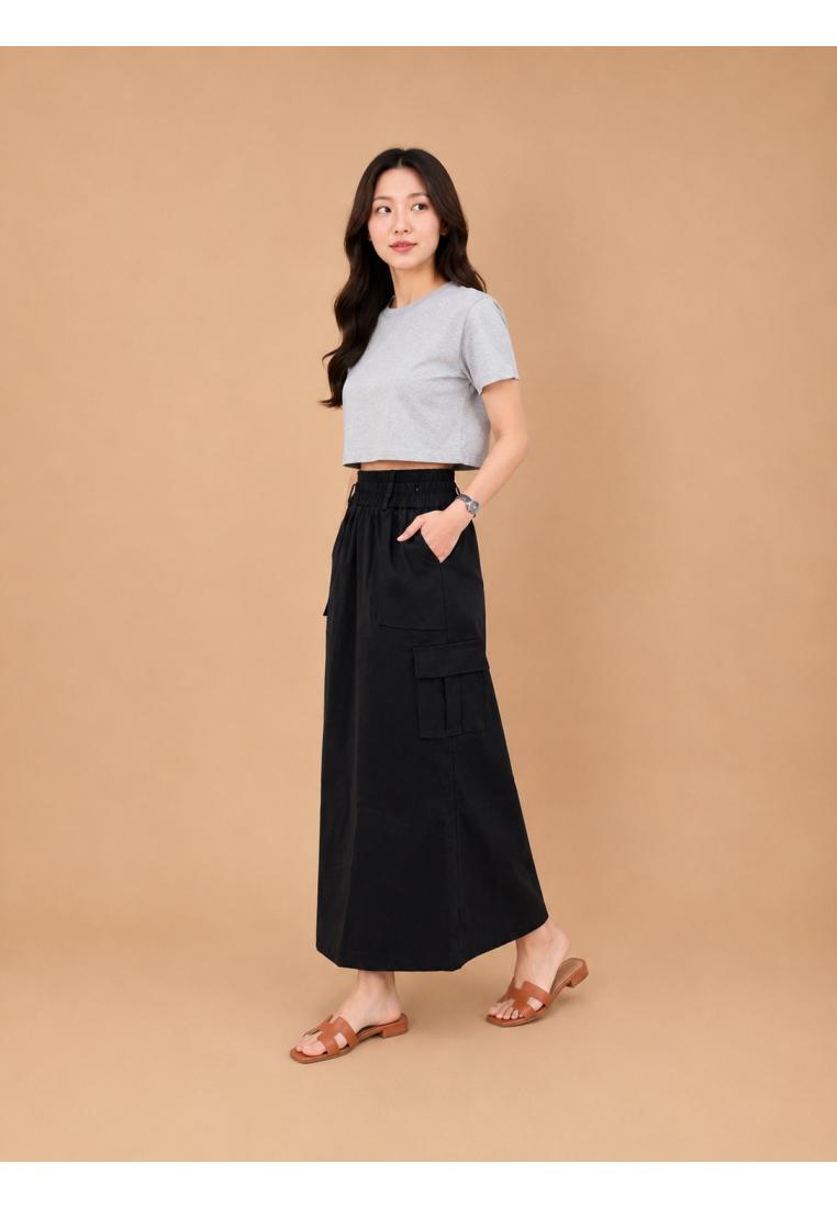LEZAHRASIGNATURE Rok Panjang Wanita - Keira Span Cargo Skirt