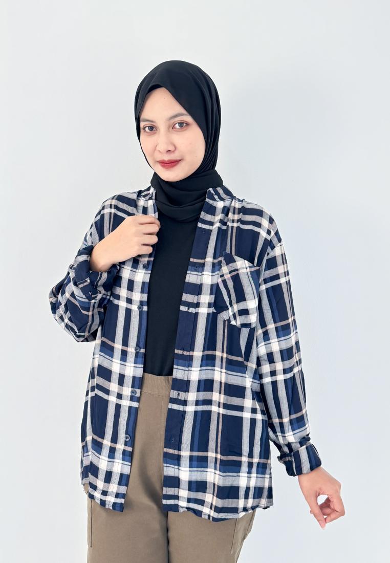 Lezahrasignature Kemeja Flanel Panjang Wanita