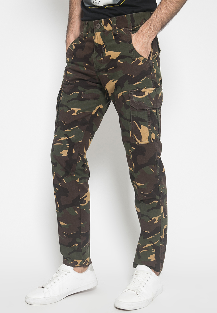 LGS - Celana Casual Pria - Celana Chinos - Loreng - CCP.495.417.001.C Army Cargo