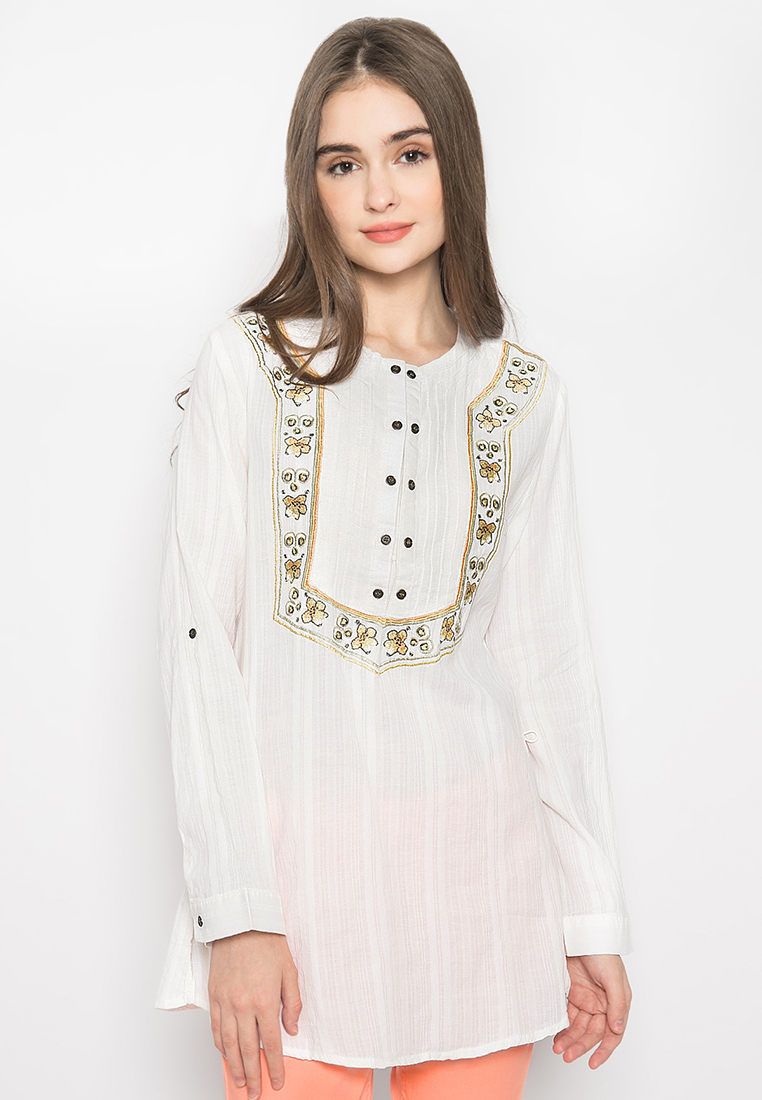 LGS - Kemeja Koko Wanita - Lengan Panjang - Warna Putih - LLSH.383.S908.214.7C L/S