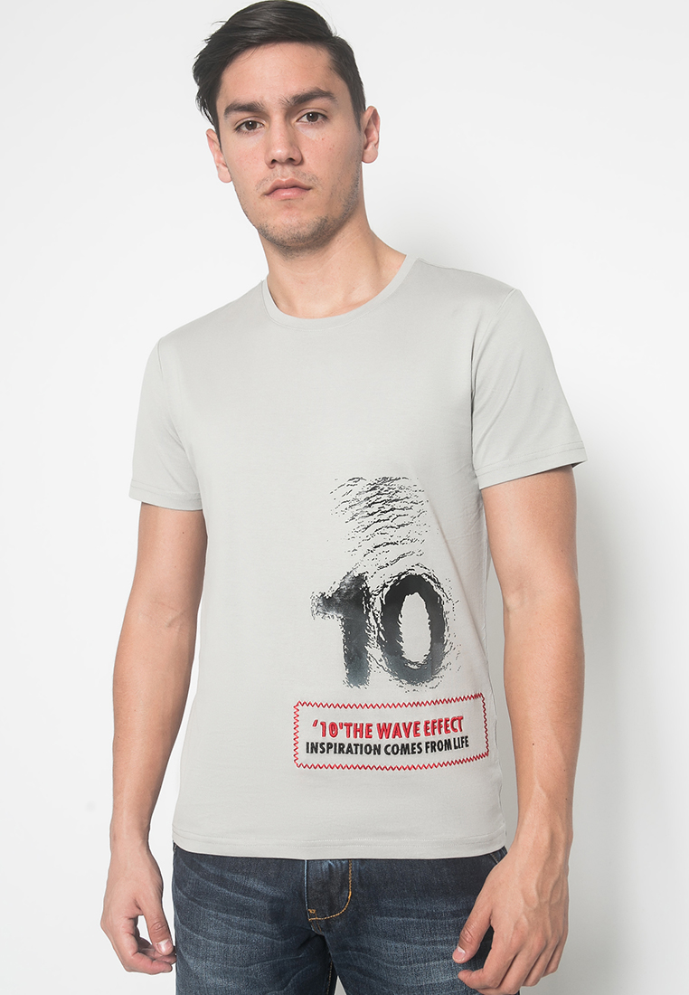 LGS - Kaos Casual Pria - Lengan Pendek - Gambar Sablon - JTS.328.N2966F.01.C