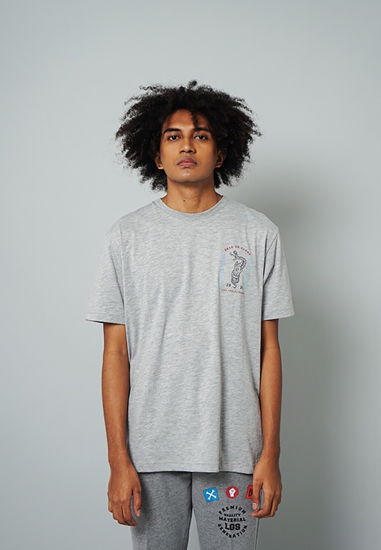 LGS Street x Dead Or Glory - Kaos - Grey - Sablon - ST.30.H009.004.C