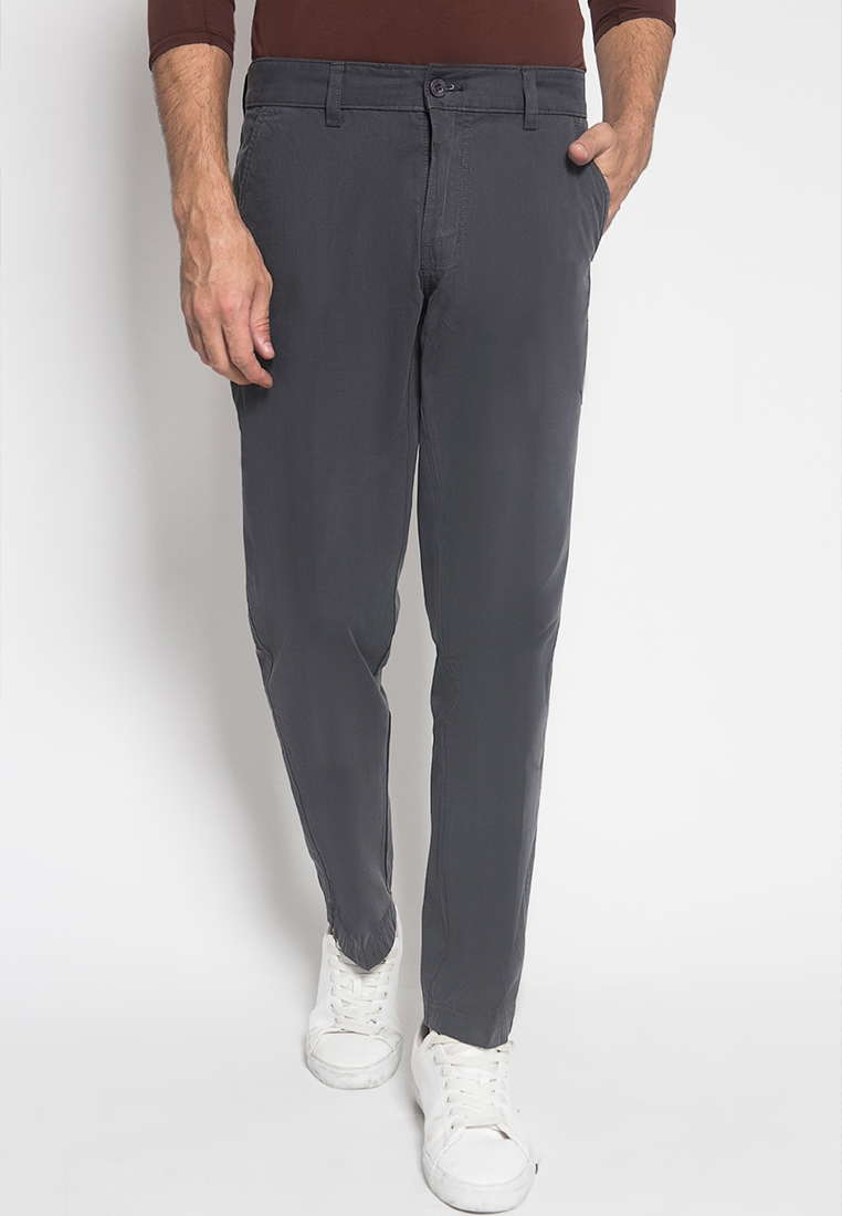 LGS - Celana Panjang Casual Pria Motif Polos Warna Abu-Abu Regular - CCT.501.027.003.C