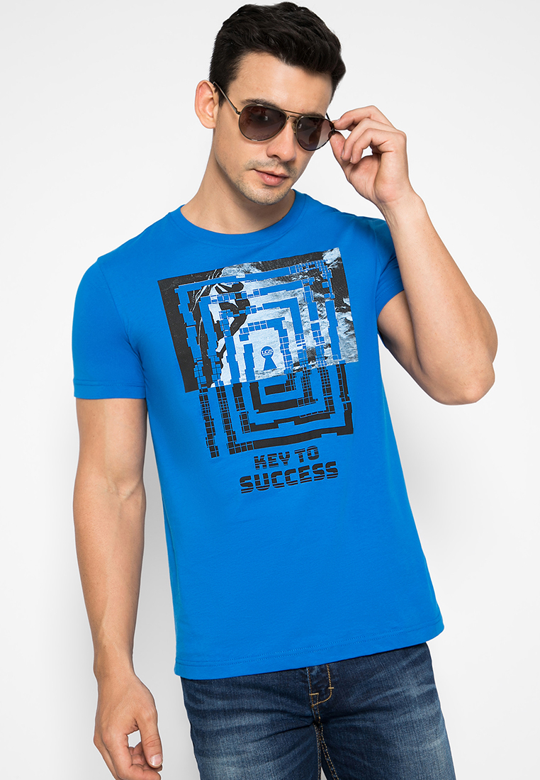 LGS - Kaos Youth Casual - Sablon - Biru