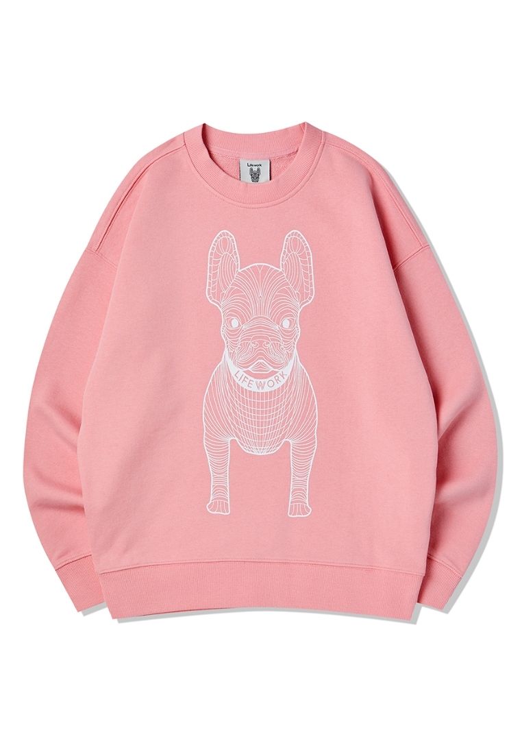 LIFEWORK Radog Big Logo Sweatshirt Pink