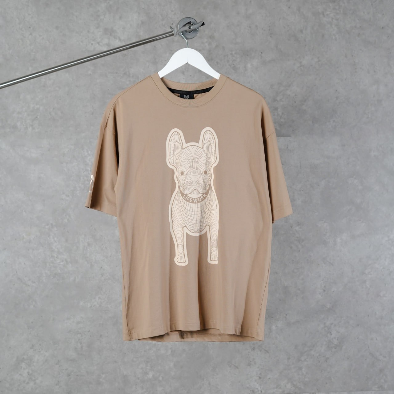 LIFEWORK Kaos LIFE WORK RADOG SILKET WHITE BEIGE BROWN 100% ORIGINAL
