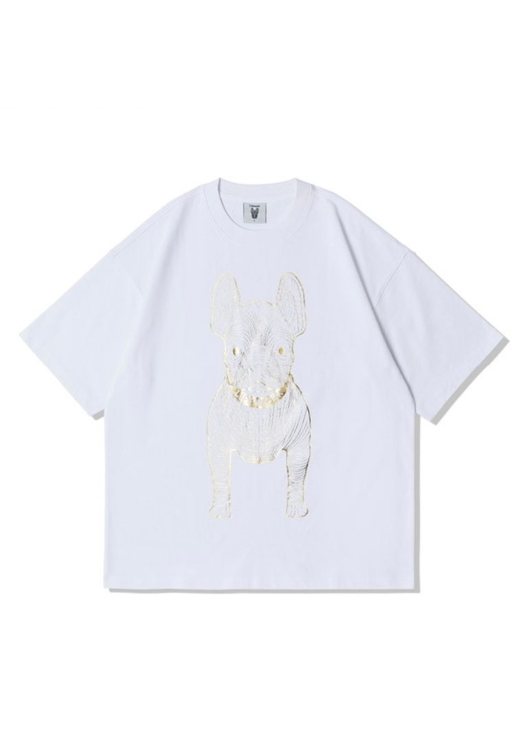 LIFEWORK Gold Big Radog T-Shirt Pattern White