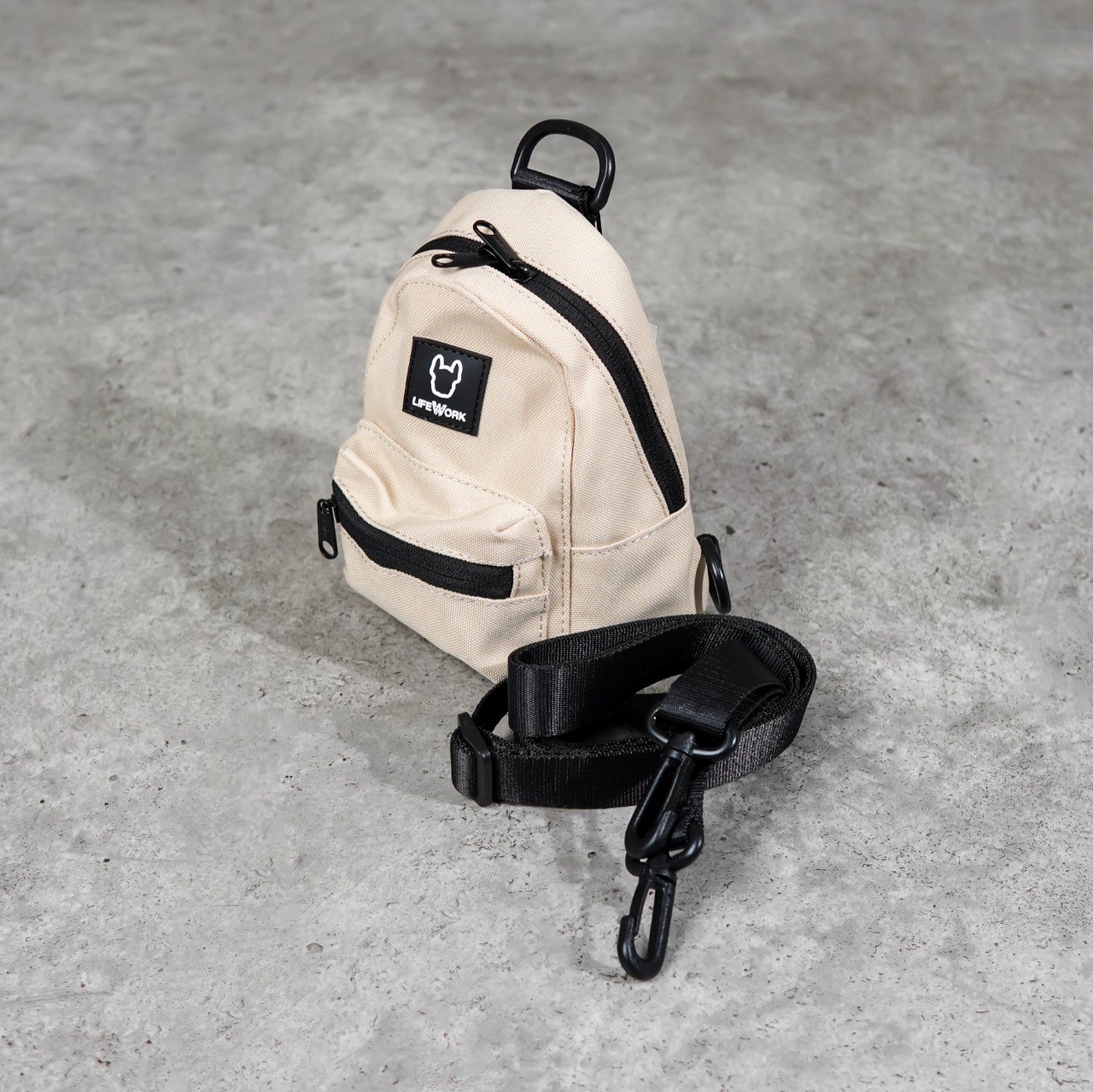 LIFEWORK Tas LIFE WORK RADOG OUTLINE LOGO BEIGE SS25 BEBEBOO BACKPACK 100% ORIGINAL