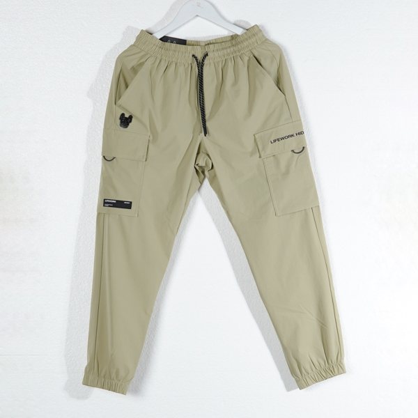 LIFEWORK Celana LIFE WORK WOVEN RADOG SIDE LIGHT KHAKI CARGO JOGGER PANTS 100% ORIGINAL