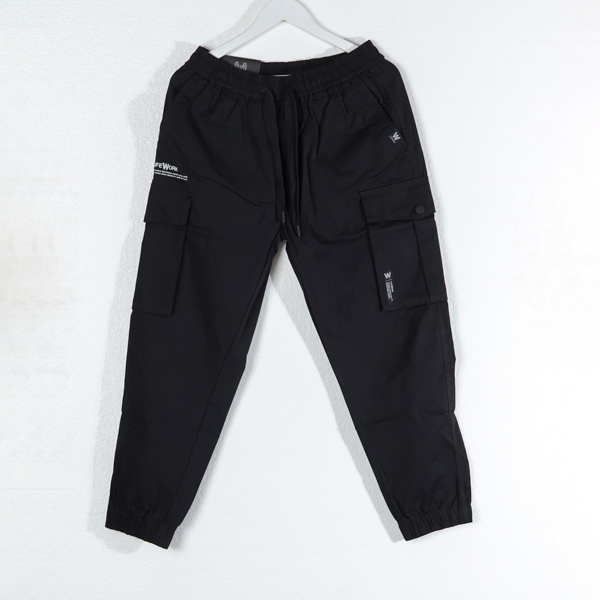 LIFEWORK Celana LIFE WORK SNAP TEXT BASIC SIDE BLACK CARGO JOGGER PANTS 100% ORIGINAL