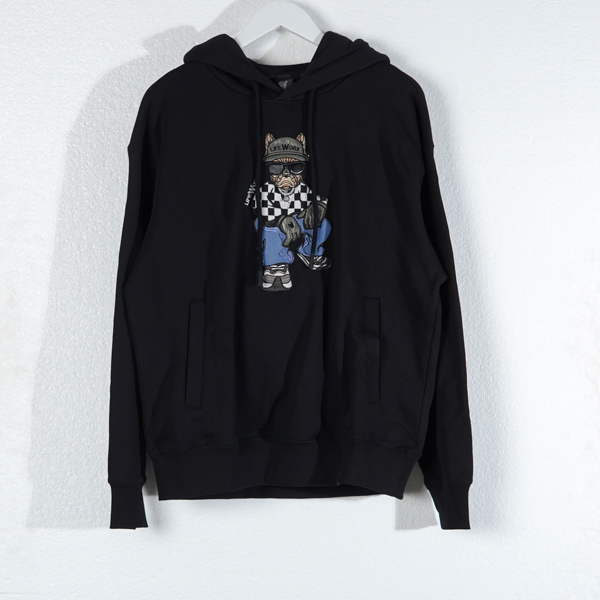 LIFEWORK Hoodie LIFE WORK RADOG HIPHOP EMBROIDERY BLACK HOODIE 100% ORIGINAL