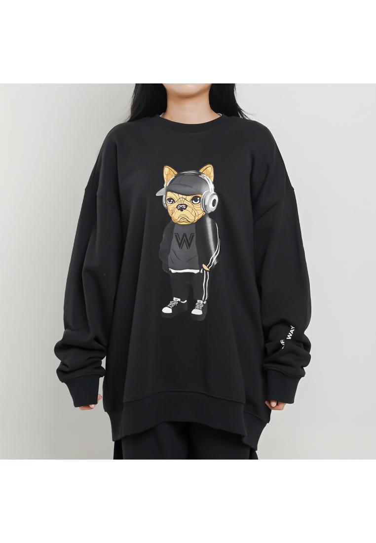 LIFEWORK Sweater LIFE WORK HYPE RADOG DJ PRINTED BLACK SWEATSHIRT 100% ORIGINAL