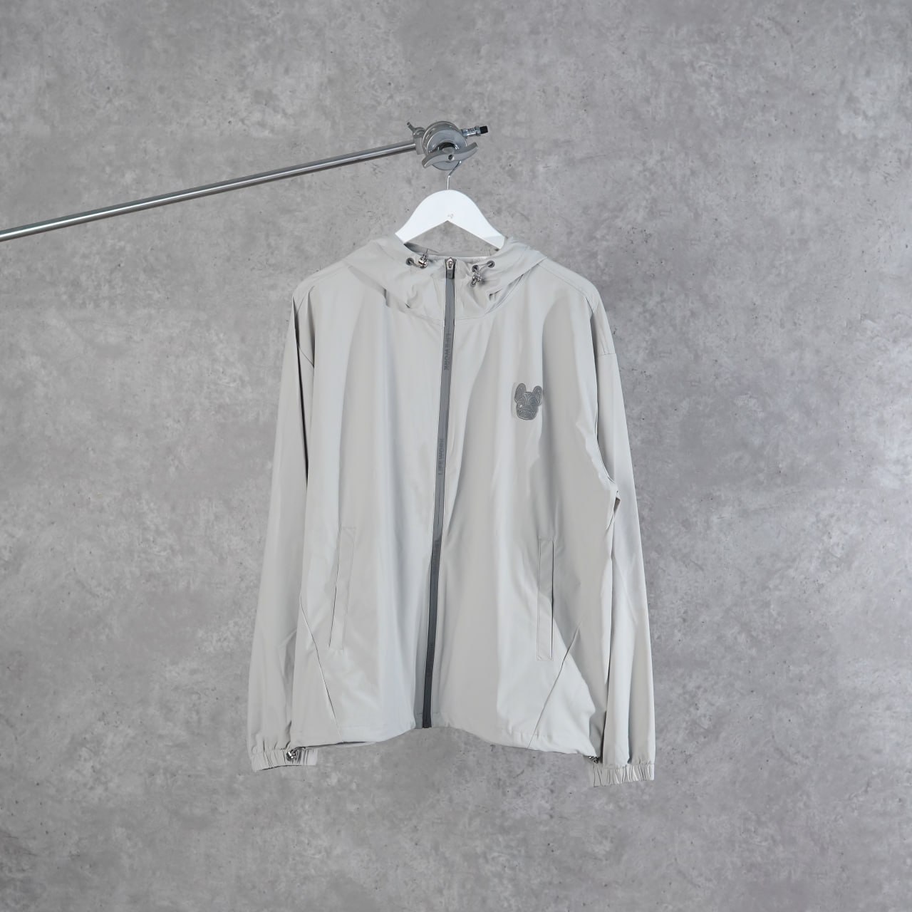 LIFEWORK Hoodie LIFE WORK RADOG PATCH TEXT BACK BLACK LIGHT GREY ZIP TRACK HOODIE 100% ORIGINAL