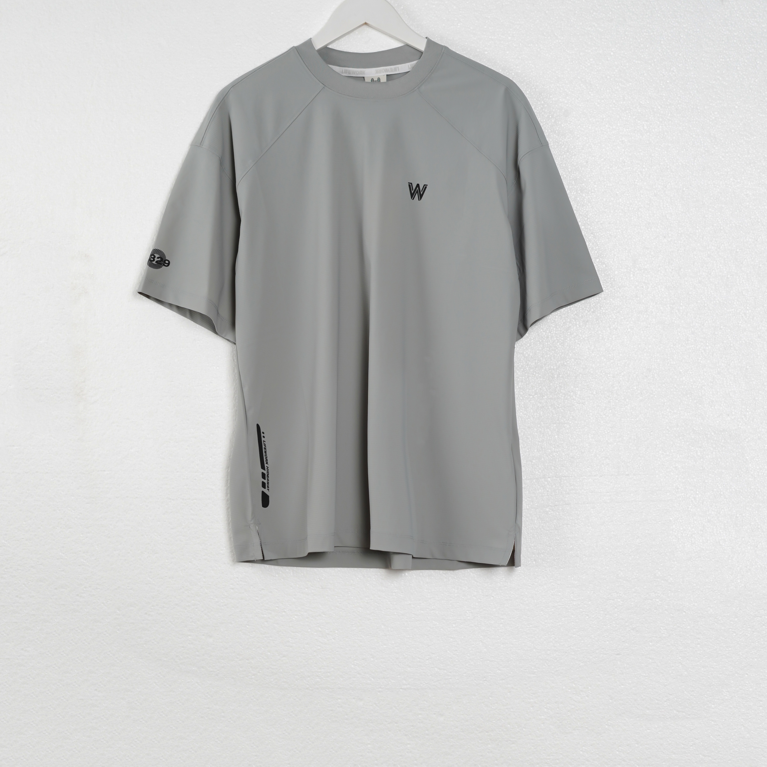 LIFEWORK Kaos LIFE WORK W POCKET 0329 BLACK LIGHT GREY TSHIRT 100% ORIGINAL