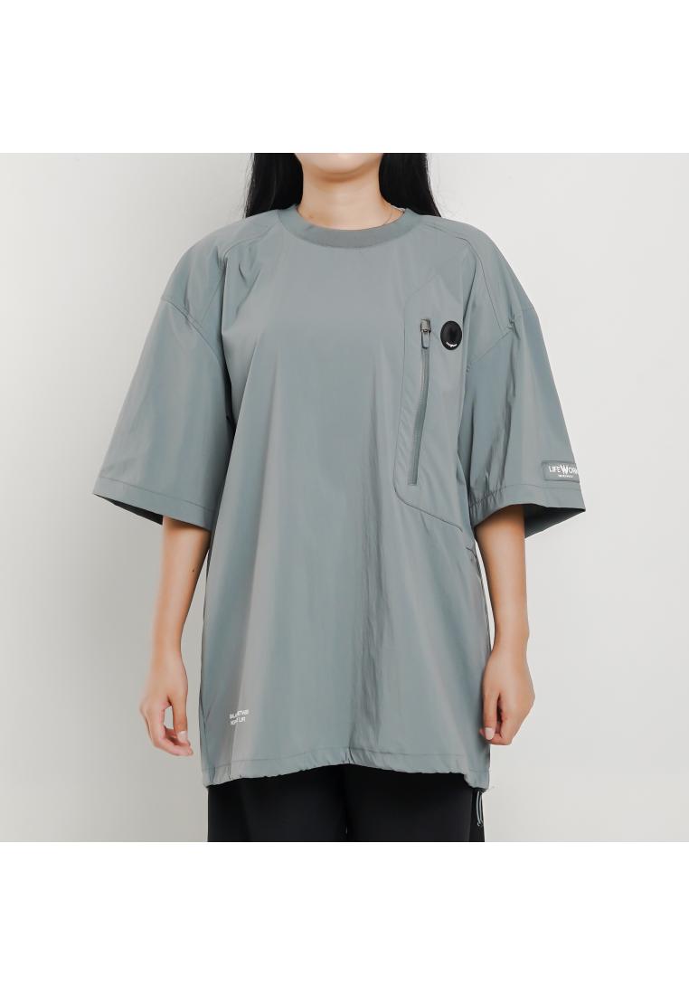 LIFEWORK Kaos LIFE WORK METAL LOGO ZIP POCKET BLUE TSHIRT 100% ORIGINAL