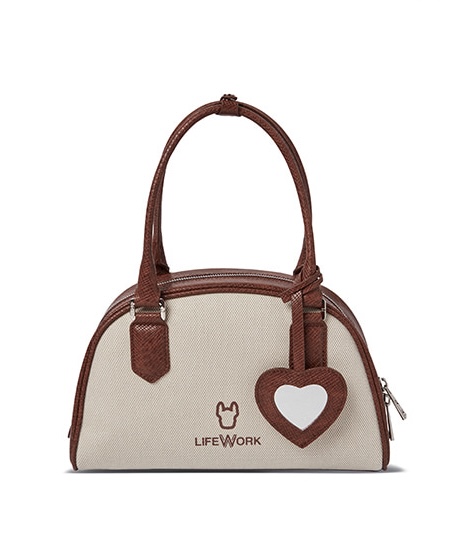 LIFEWORK Radog Love Charm Oxford Tote Bag Brown