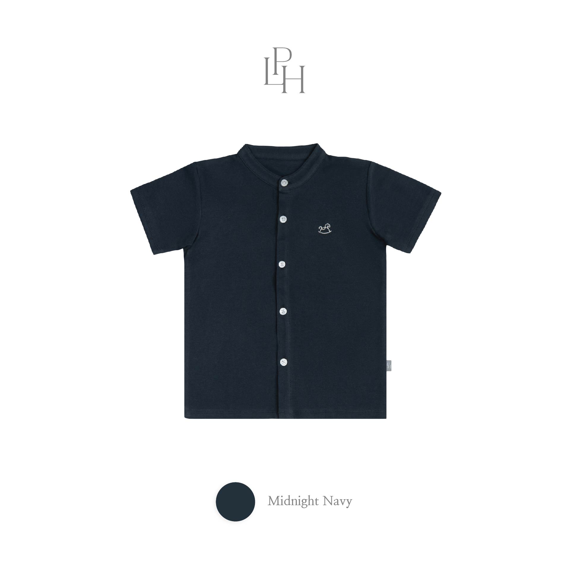 Little Palmerhaus - Button Up Polo 3.0 (Kaos Polo Anak) Midnight Navy